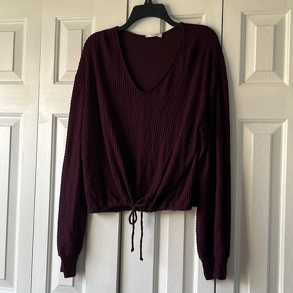 Burgundy Long Sleeve Sweater